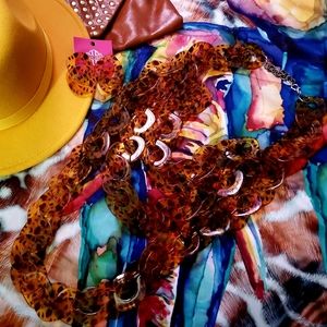 Sassy Jones Animal Print Zaria Necklace & Earrings